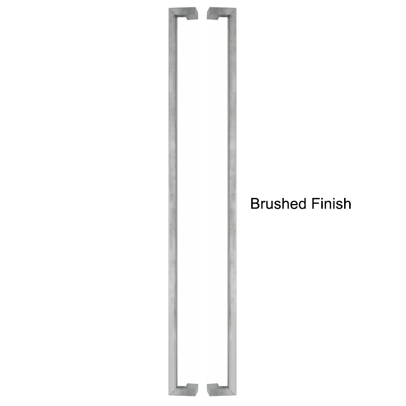 Imagem -03 - Stainless Steel Entrance Door Handle Black Square Tube Pull Handles Adequado para Madeira Vidro Porta de Metal 1200 mm Pa660 304
