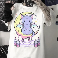 Pastel Goth T Shirt Men Women Kawaii Cartoon Gothic Clothes Harajuku Y2k Shirt Unisex Graphic Tees Female Hip Hop T-shirt Male