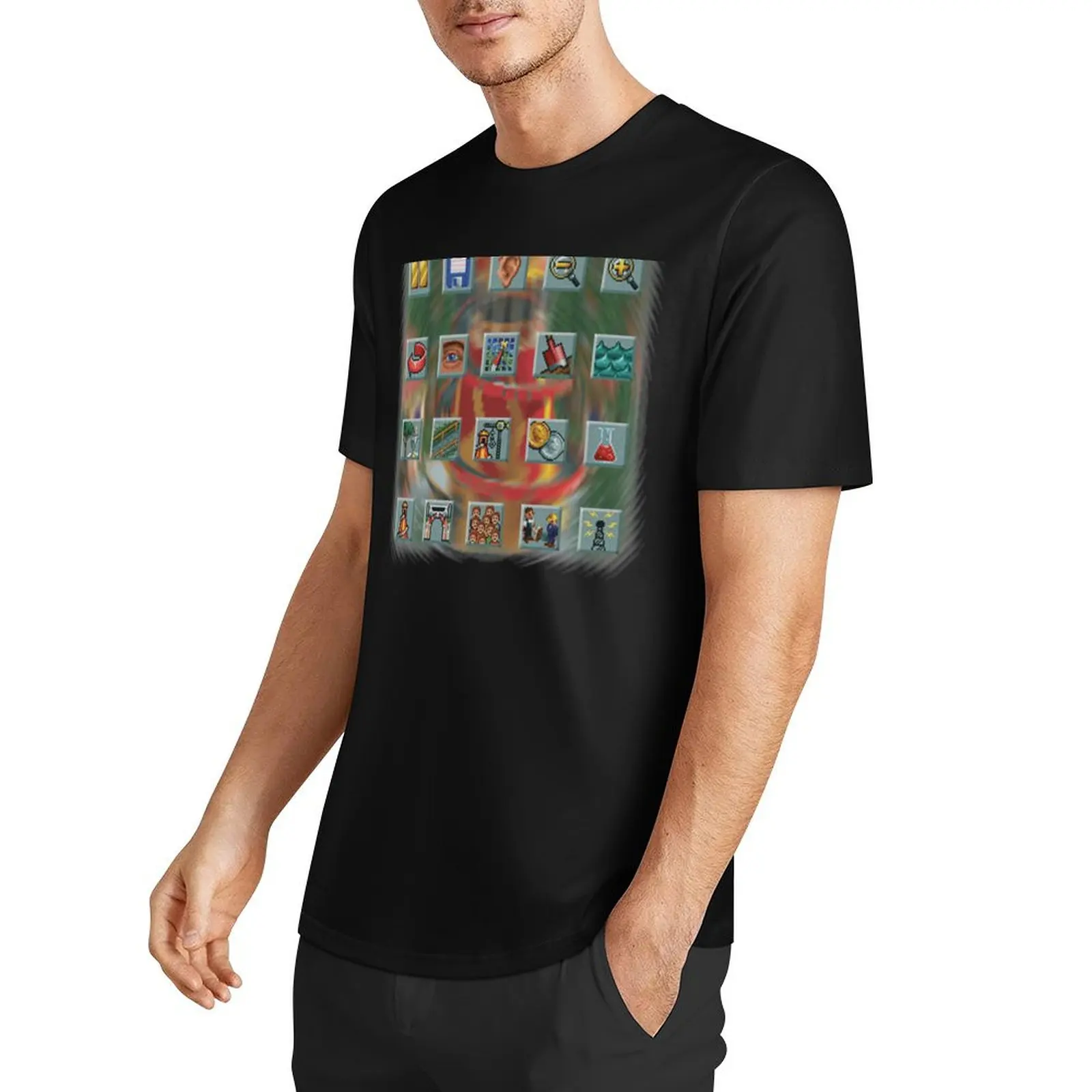 Roller Coaster Tycoon Icons T-Shirt graphics customs design your own t shirt men