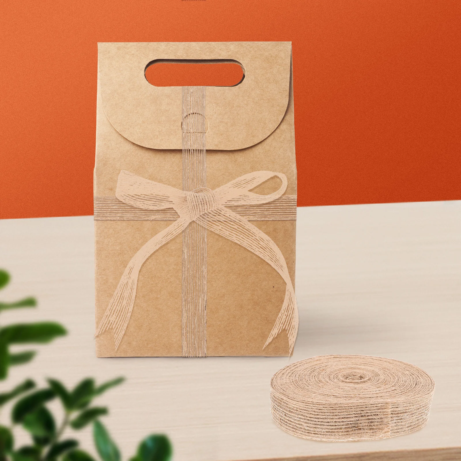 

1 Roll Diy Handcraft Jute 10M Long Burlap Ribbon For Gift Wrapping Christmas Wedding Party Decoration Decorative Present Ribbon