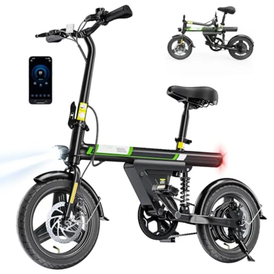 

Electric bike for commuting: aluminum frame, black, foldable 14-inch and 26-inch models, 750W/1000W/1500W peak motor, 15/30/40-