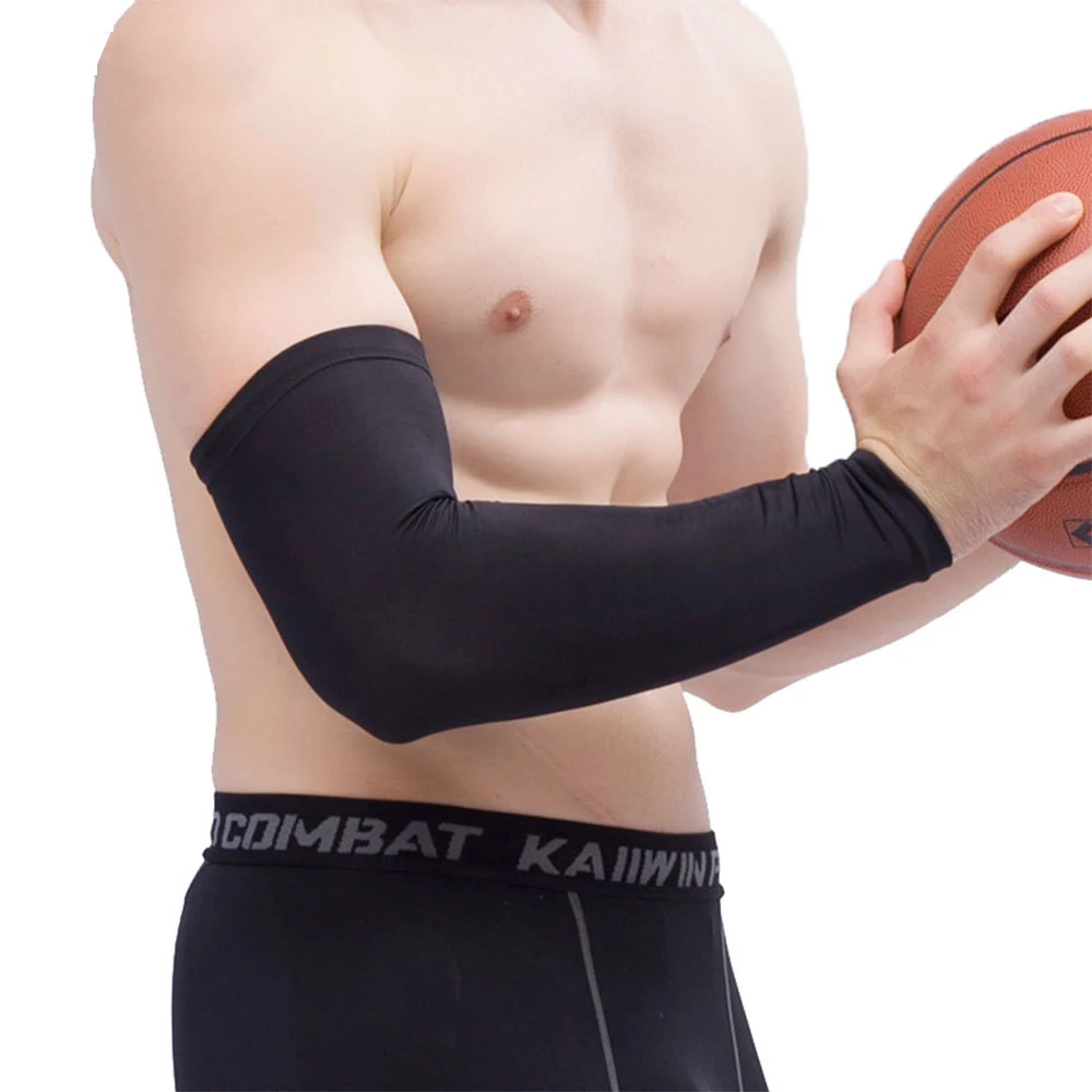 1 PCS Basketball Arm Brace Support Lengthen Arm Sleeves Guard Sports Safety Protection Elbow Pads Arm Warmers Cycling Sports