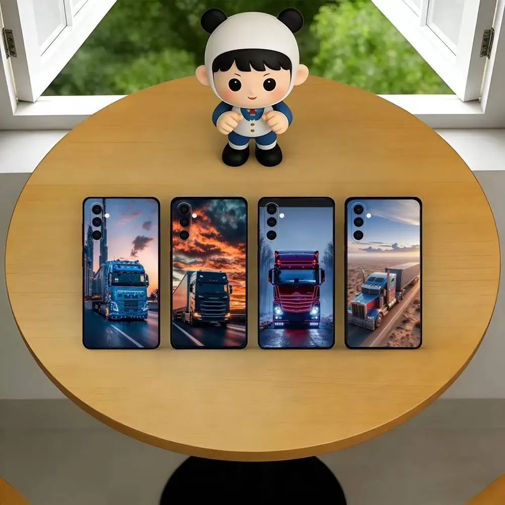 Cool Heavy Truck Car Phone Case Black Silicone Soft For Samsung Galaxy A73,A72,A71,A70,A53,A52,A51