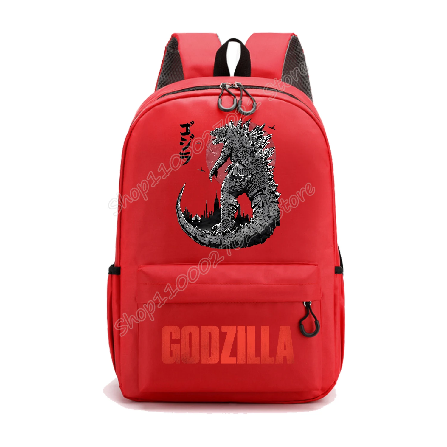 Godzilla Backpack New Anime Schoolbag Cartoon Schoolbag Fashion Boys Girls Red Blue Knapsack Student Large-capacity Bookbag Gift view 5