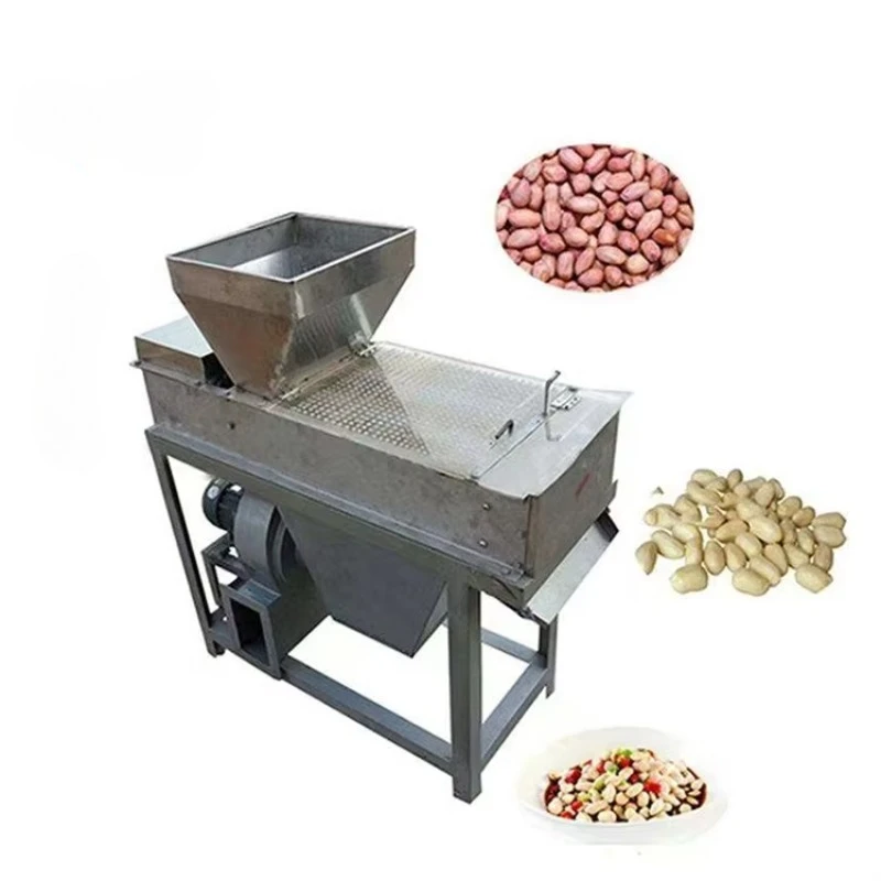 Fully Automatic Peanut Red Coat Peeling Machine for Cooked Peanut Kernels Dry Peeling 200kg/h