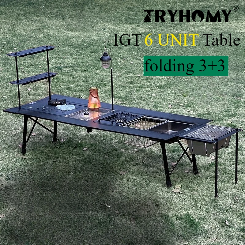 Tryhomy Folding 6-Unit IGT Table 168cm Long Igt Extension Large