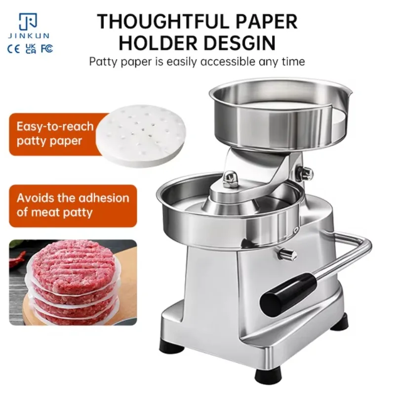Commercial Manual Hamburger Patty Press 150mm 6-Inch for Restaurant & Hotel Use - Create Delicious Meat Patties New Condition