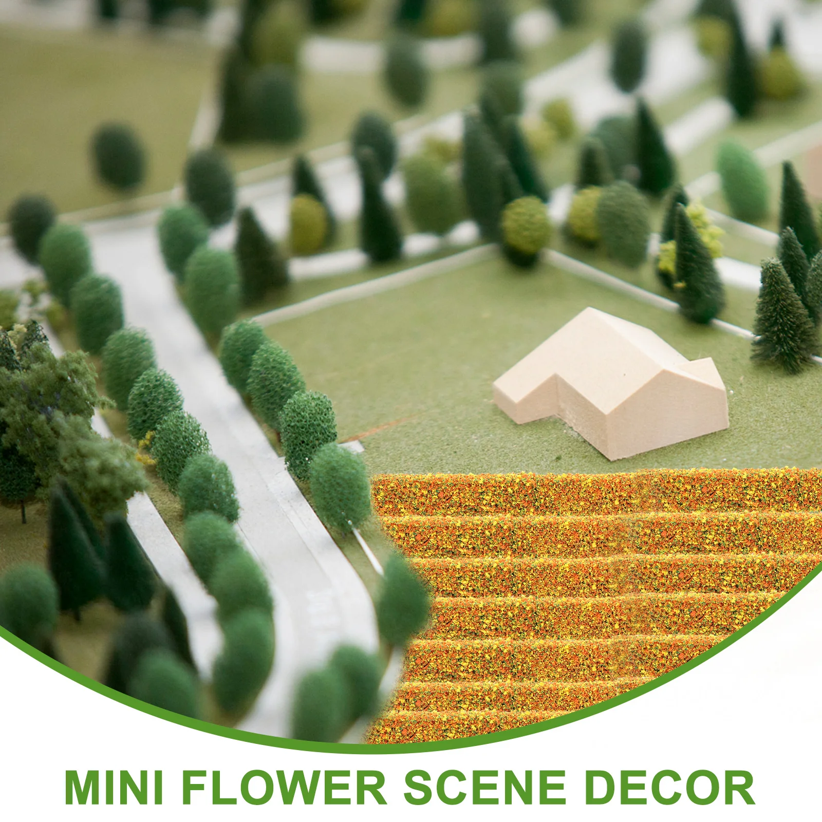 

20pcs Simulation Flower Cluster Miniature Artificial Flower For Sand Table Decor Diy Micro Landscape Ornament Fake Plant Shrub