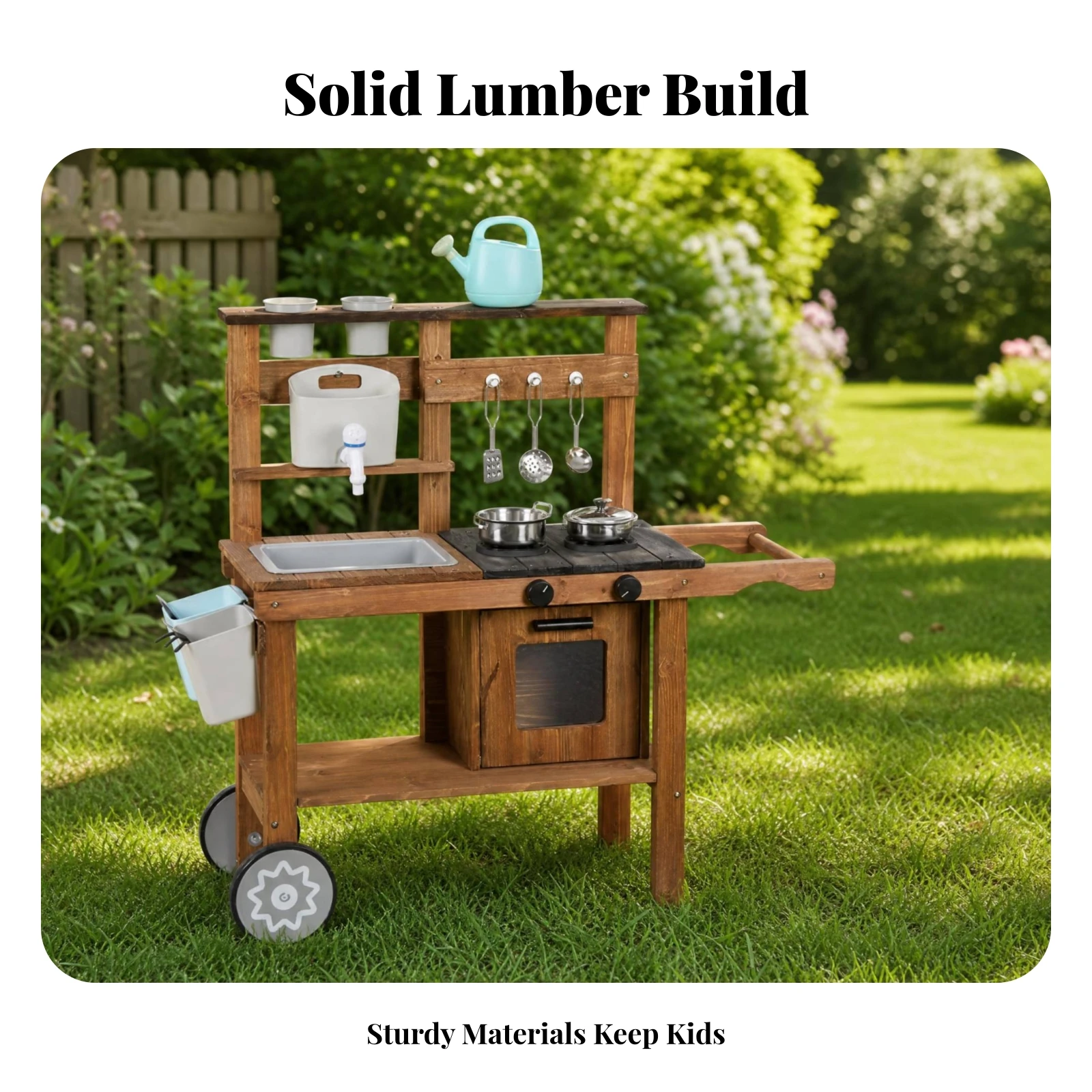 캐비닛형 야외 나무 놀이 주방 어린이 야외 주방 놀이 - Kids Outdoor Sink 리뷰 및 가격