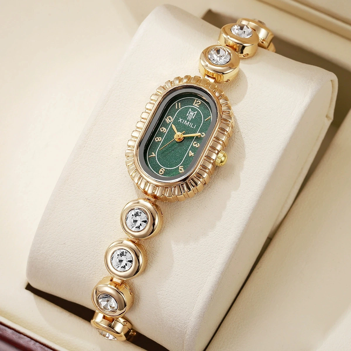New Fashion Luxury Woman Oval Bracelet Watch Women Wristwatches Ladies High Quality Stainless Steel Quartz Watches Reloj Mujer