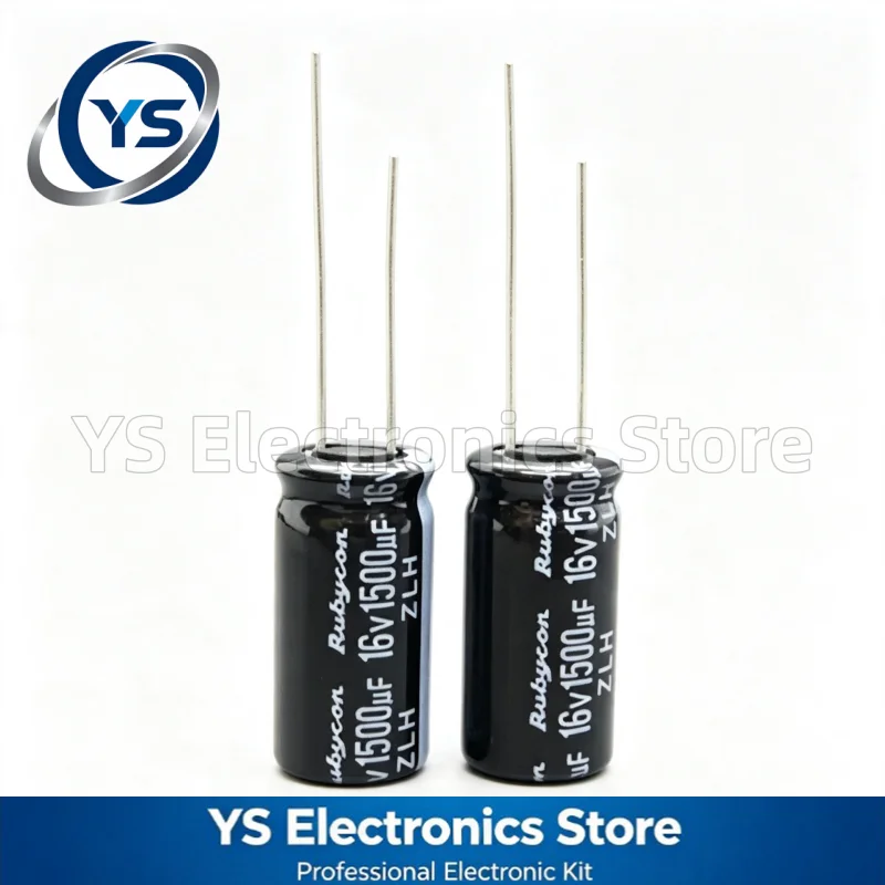 Rubycon ZLH 16V1500UF 10x20mm 16ZLH1500MEFC10X20 1500UF 16V Electrolytic Capacitor New Original Long Life Low Impedance 20%
