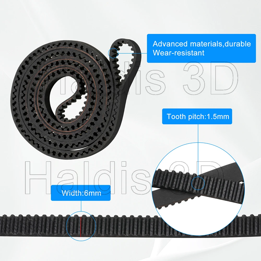 Belt For Bambu Lab A1/A1 Mini Y Z-Axis Synchronous Wear Resistance Belt 6mm/9mm For Bambulab A1 Mini 3D Printer Replacement Part