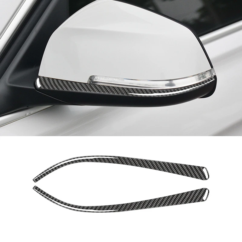 

2PCS Carbon Fiber Car Rearview Mirror Protector Anti-collision Strip Stickers Auto Parts for BMW F30 GT4 X1 X5 X6 1 3 4 Series