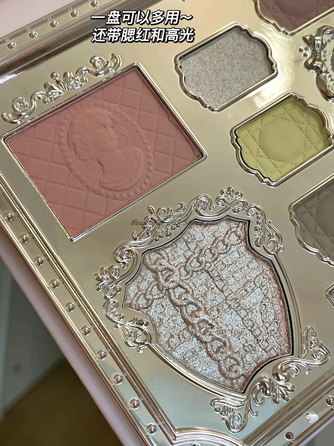 Colorrose moss green eyeshadow palette, high gloss blush, interchangeable