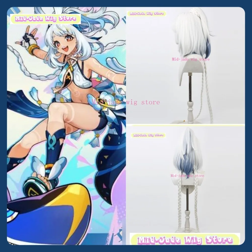 

Mid-jade Wig Store Genshin Impact Maranasy Nata Cosplay Wig Anime Game Role Playing Synthetic Hair Halloween Party