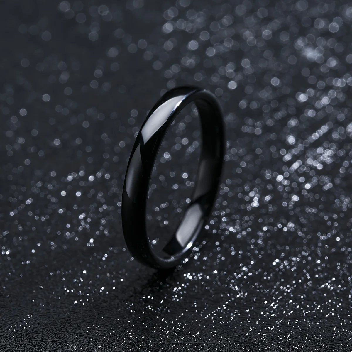 3mm Thin Stackable Ceramic Ring, Minimalist Wedding Band