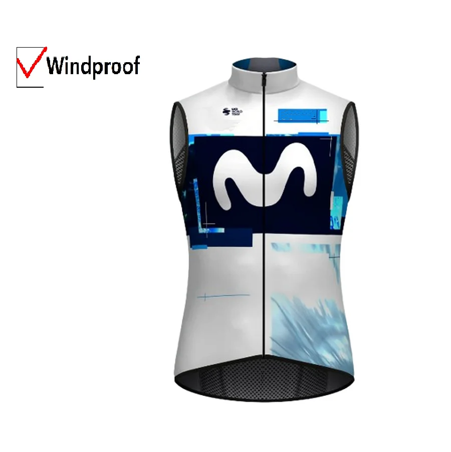 

2025 MOVISTARFUL Team Sleeveless Cycling SUMMER/FLEECE/WINDPROOF/ Vest Mtb Clothing Bicycle Maillot Ciclismo