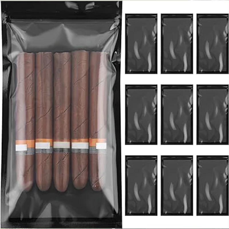 Cigar Humidor Bags, 9.5” x 5.1” Cigar Hydration Bag, Reusable Travel Cigar Bag, Cigar Humidity Control Pouch