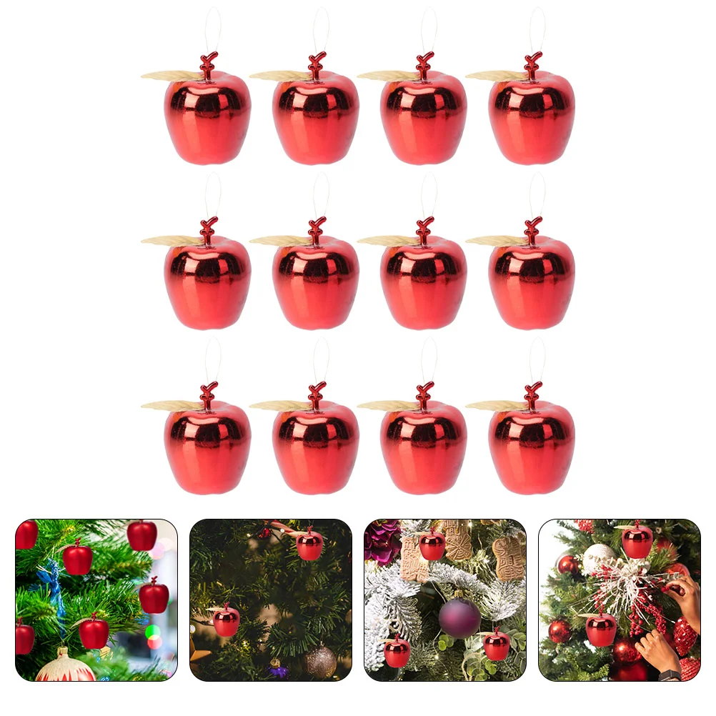 Xmas Apple Pendant Christmas Hanging Festival Decoration Shape Ornament Tree Decorations