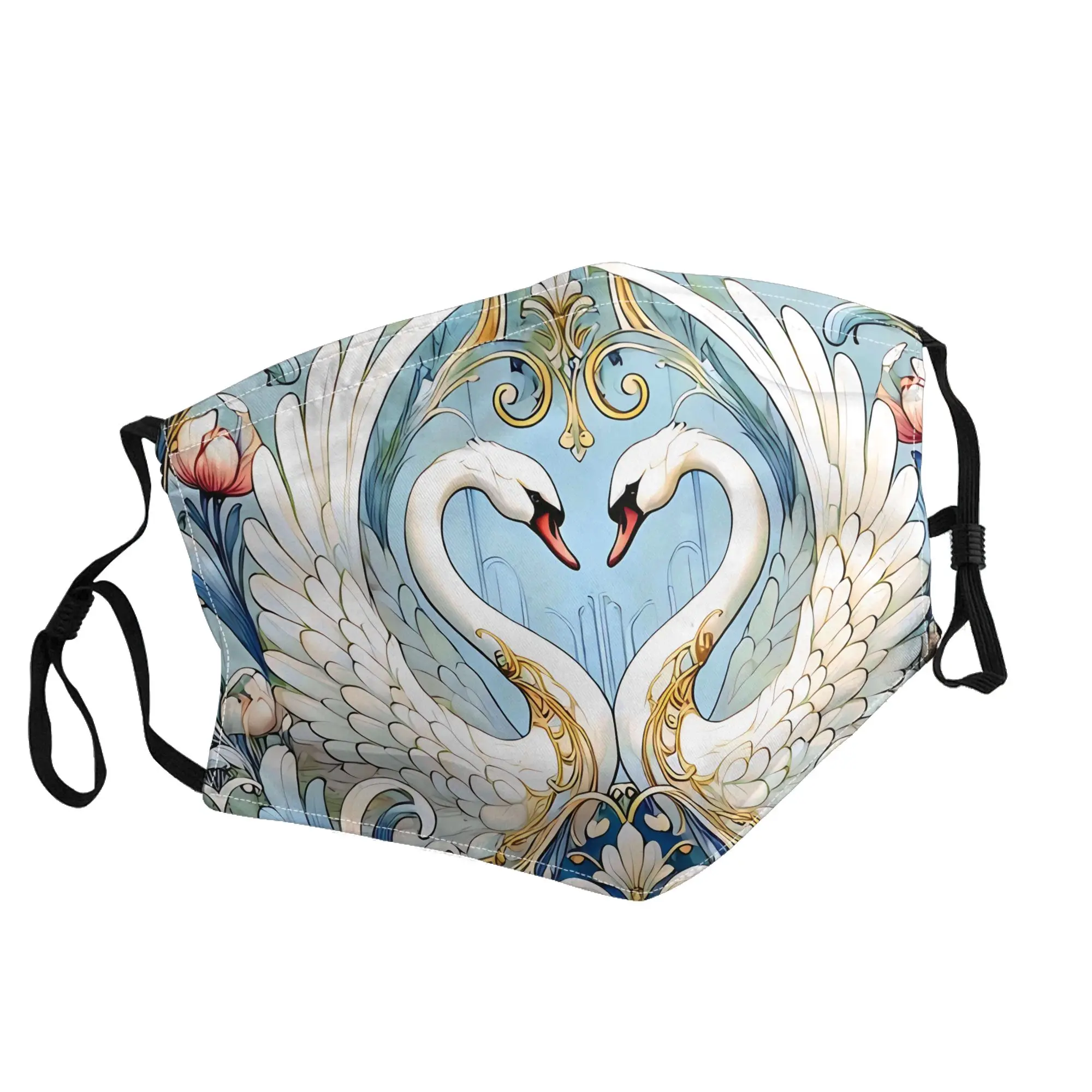 

Маска Sweet Love White Swan унисекс, модная, с принтом, для улицы
