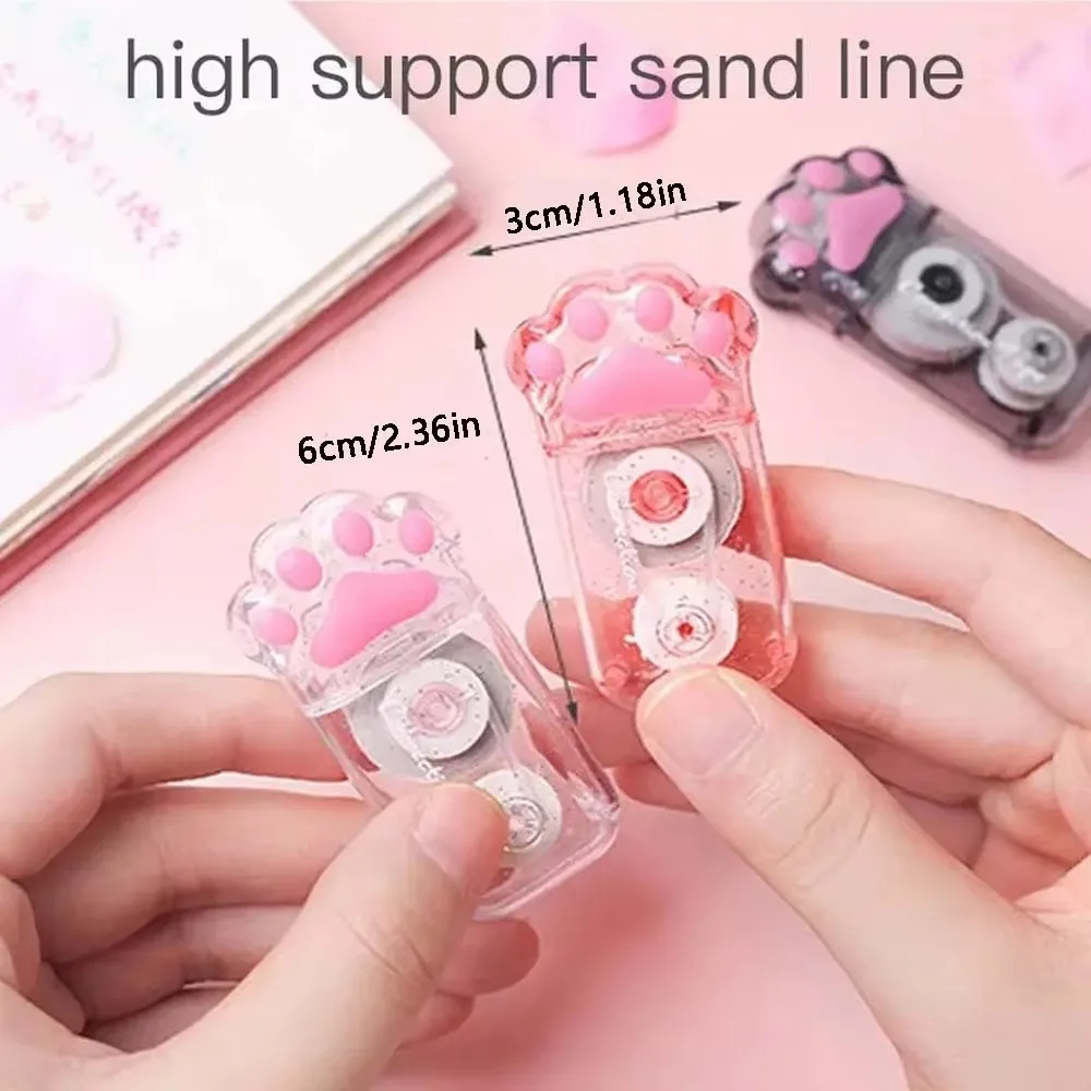 3PCS TWINGO 6M Cartoon Cat Claw Correction Tape, Quick to Clean and Easy to Use, Suitable for Writing Office