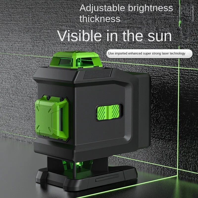 4D 12/16 Lines Professional Laser Level 3° Self-leveling Machine High Power 3000mAh Battery Leveling Tools Vertical Horizontal