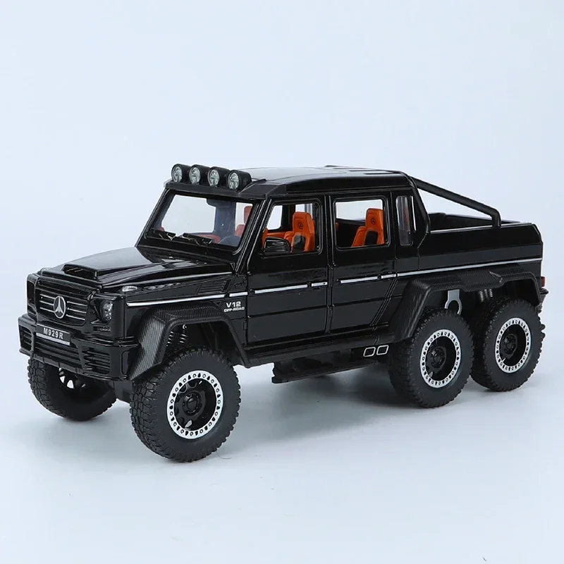 1:20 Mercedes Benz G63 6x6 Offroad-Legierung Metall Druckguss Modell auto Sammlung Simulation Sound & Licht Spielzeug für Kinder Geburtstags geschenk