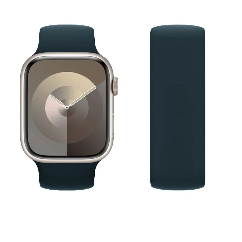 Solo Loop Silikonarmband für Apple Watch 40mm 44mm 45mm 41mm 49mm 42mm 46mm 38mm Armband iWatch Series 11 10 9 8 7 6 SE3 Ultra2