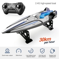 30KM/H S1 RC High Speed Racing Boat Speedboat Remote Control Ship Water Game Kids Toys Children Birthday Gift