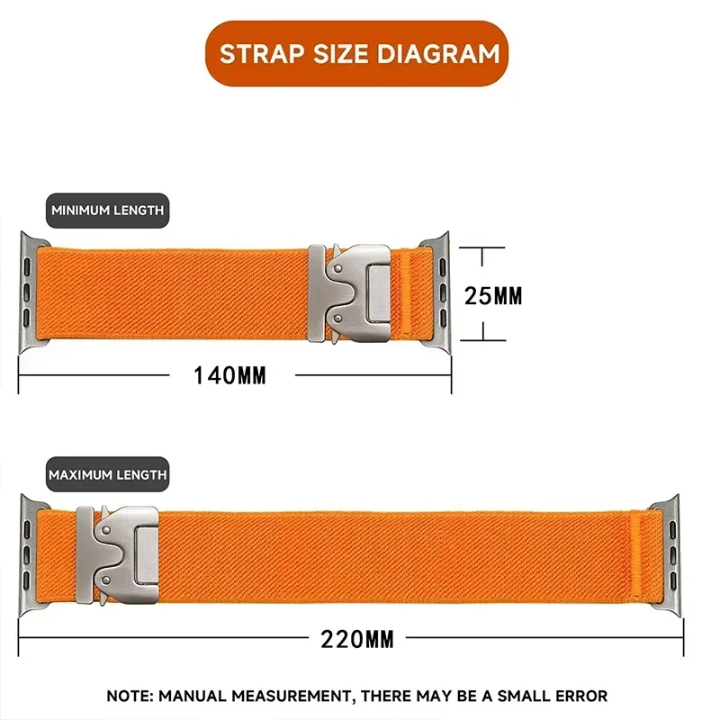حزام نايلون لساعة أبل باند 10 9 8 7 46 مللي متر 45 مللي متر 41 مللي متر 44 مللي متر 42 مللي متر سوار مرن مضفر IWatch Series 6 SE 5 4 Ultra 2 49 مللي متر