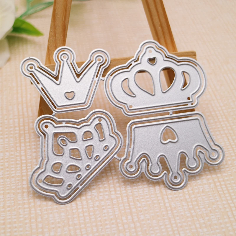 Baby Shower Cutting Dies Crown Decorative Album Greeting Card Educational DIY Frame Metal Knife Mould Scrapbook