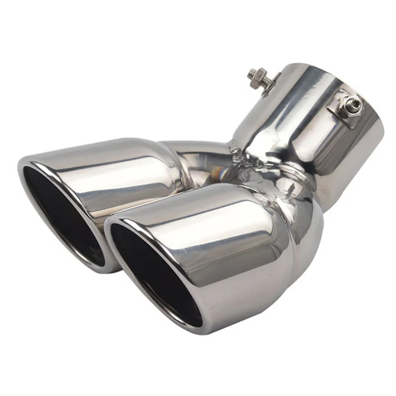 Stainless Steel Cover Decor for 3 Exhaust Muffler Tips Rear Tail Pipe Tip Tailpipe End Trim 2013 - 2018