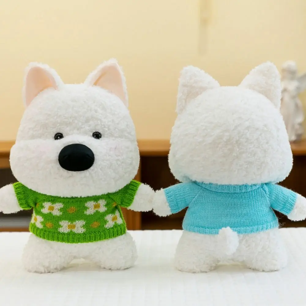 Knuffeldier Simulatie Hond Pluche Pop Groot Oor Pluizige Cartoon Schattige Hond Pop Cartoon Zacht Gevulde Sjaal Puppy Hond Home Decor