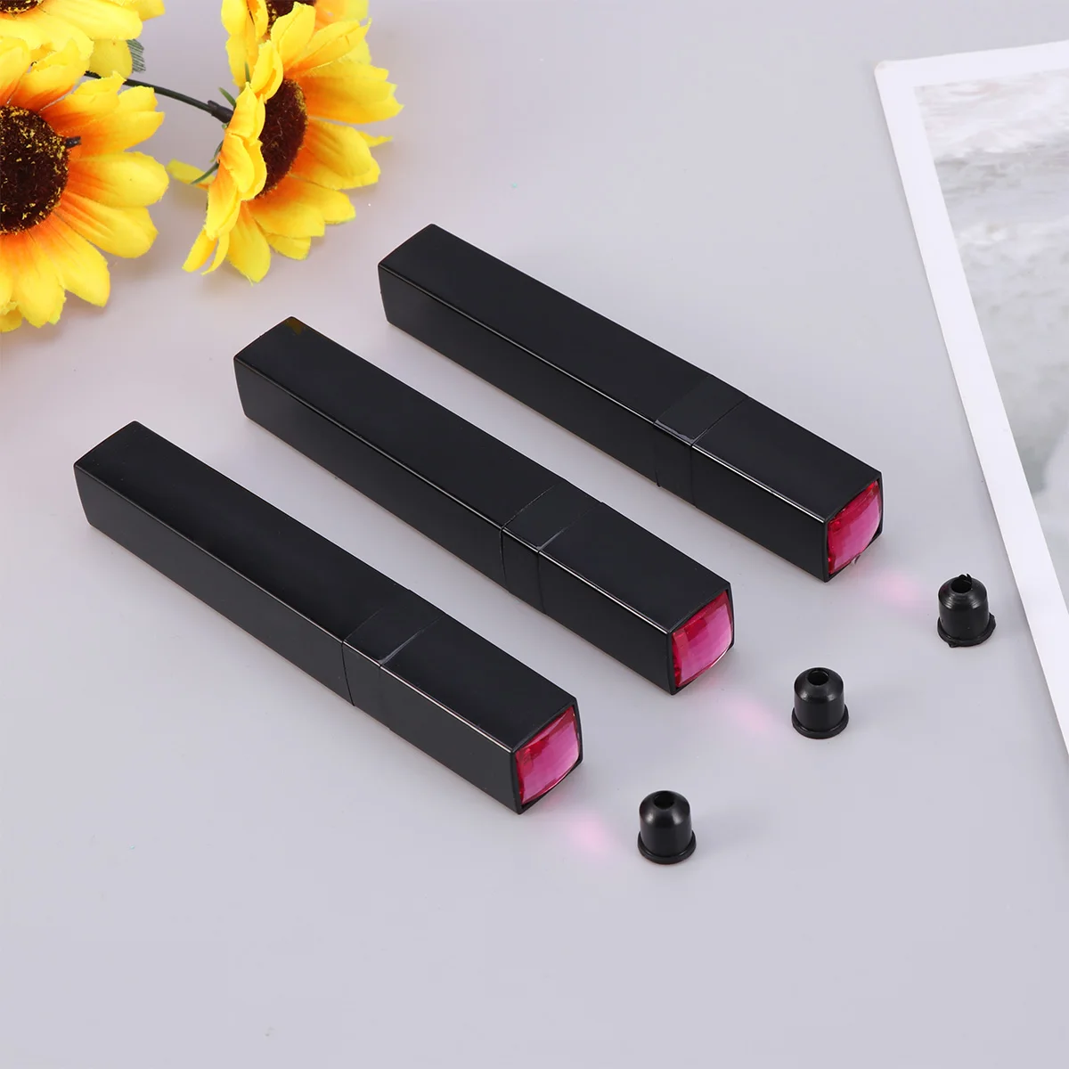 

3pcs Empty Mascara Bottle Eyeliner Tube Lightweight Compact Leakproof Travel Mascara ContainerEyelash Glue Tube Sample Bottle