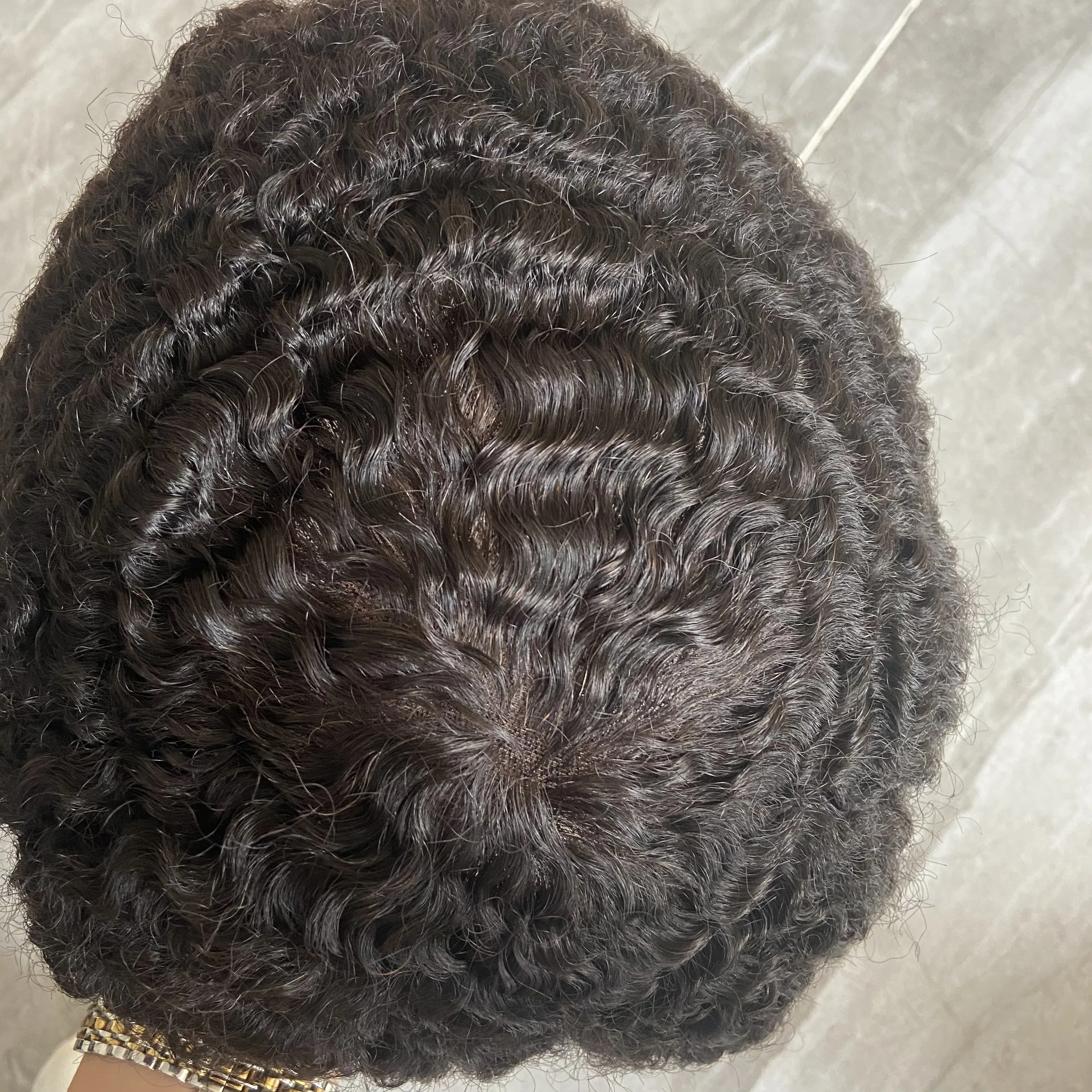 Best 8mm 10mm Afro Black Men Toupee 100% Human Hair Deep Weave Unit Kinky Curly Toupets Mono Lace&NPU Wig 360 Wave Prosthesis