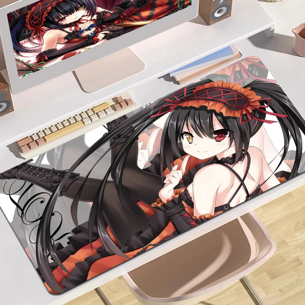 

Tokisaki Kurumi In Stocked Large Mouse pad PC Computer mat Size for large Edge Locking Game Keyboard Pad