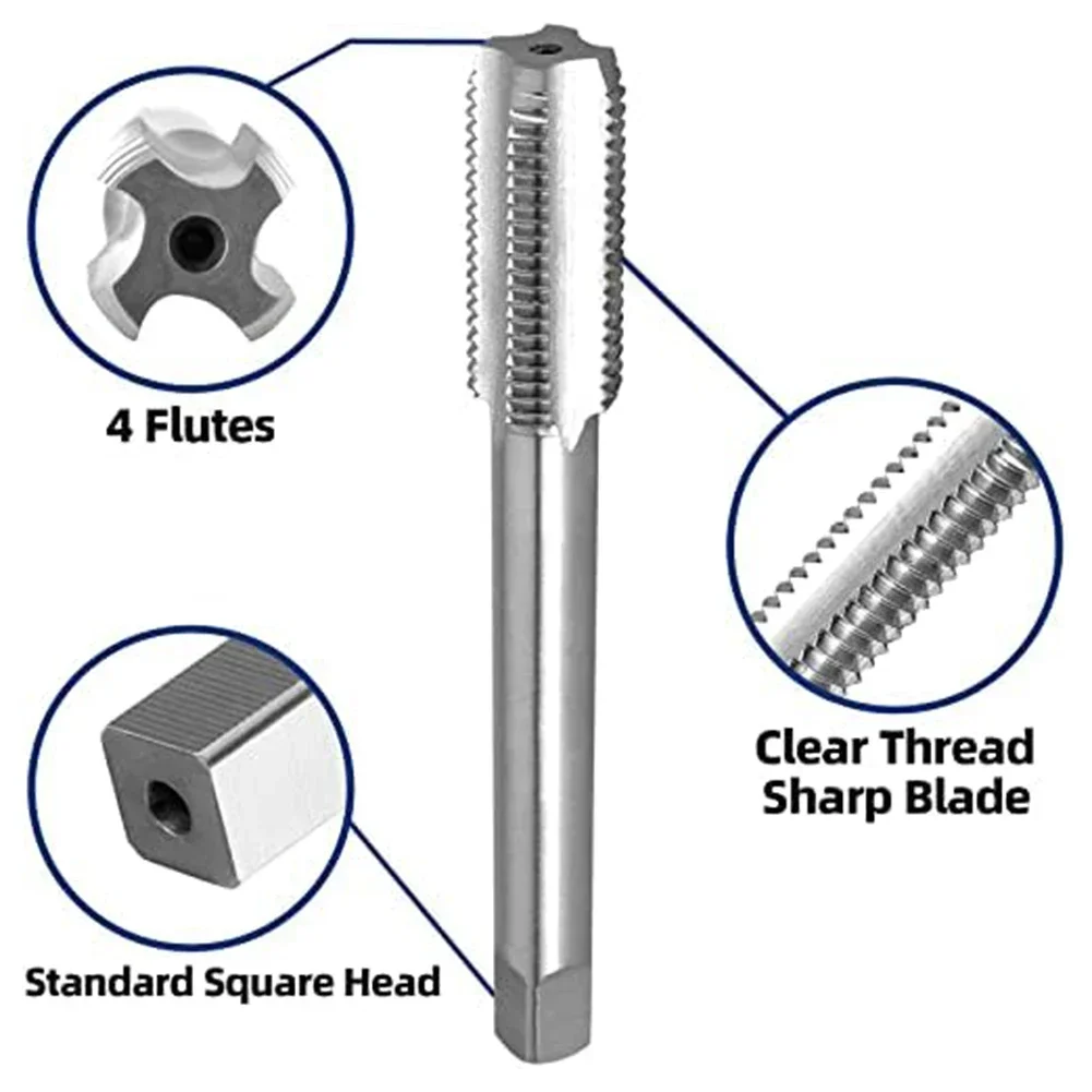Per materiali metallici Set di maschi e matrici metrici Rubinetto e matrici M14 X 1,5 per uso industriale Rimozione rapida dei trucioli Classe ad alta precisione