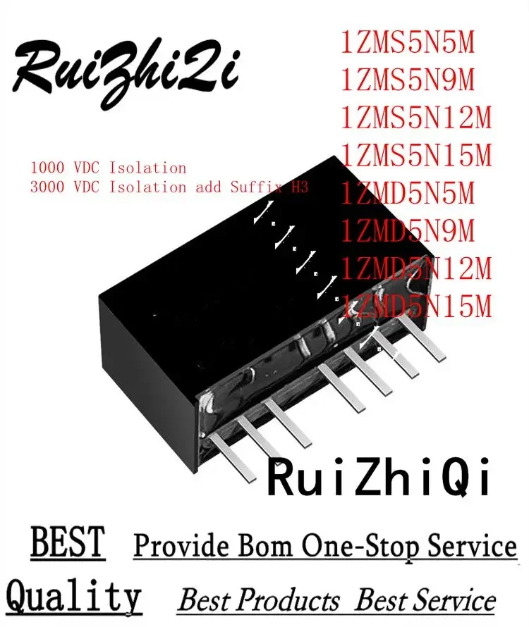 

10 шт./лот 1ZMS5N5M 1ZMS5N9M 1ZMS5N12M 1ZMS5N15M 1ZMD5N5M 1ZMD5N9M 1ZMD5N12M 1ZMD5N15M 1ZMS5N5MH3 1ZMS5N9MH3 H3 3000VDC DC/DC SIP