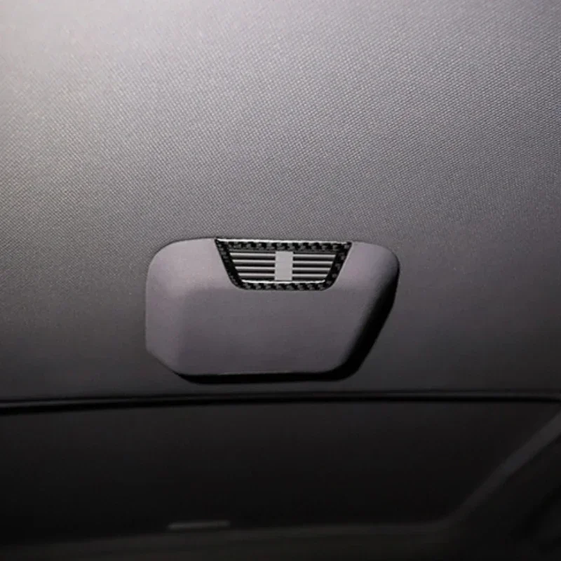 لسيارات BMW 3 Series E46 1997-2004 لينة من ألياف الكربون مقعد السيارة الخلفي سقف تنفيس ملصقات الكسوة الداخلية اكسسوارات السيارات