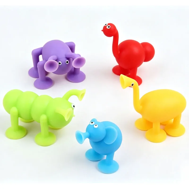 9PCS Animal Sensory Fidget Suction Cup Toy For Airplane Car Windows Travel Road Trip Party Favors Prize Toys Interesting Gifts view 4