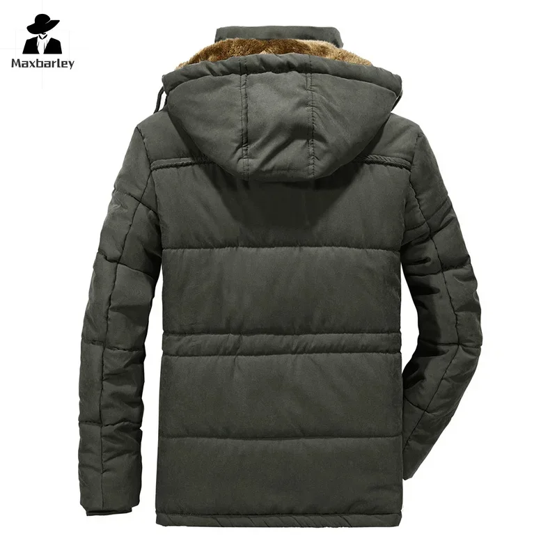 Parka Männer Mäntel Winter Jacke Männer Verdicken Mit Kapuze Wasserdichte Outwear Warme Mantel Casual Herren Jacken Mantel Pelz Thicking Mantel