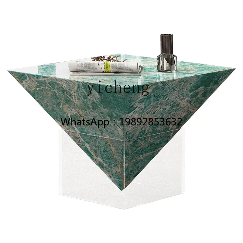 

art coffee table high-end living room luxury stone acrylic creative suspended coffee table