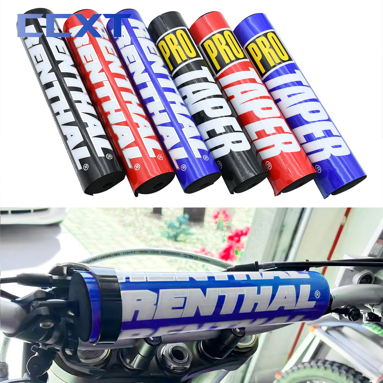 25cm Renthal Pro Taper Handlebar Pads Motorcycle Round Crossbar Foam Chest Pad For SXF EXC CRF YZ YZF KX KXF KLX WR WRF RMZ CR