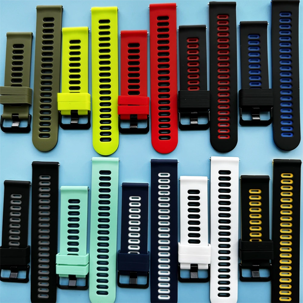 20mm 22mm Watch Strap for Garmin Forerunner 70 170Music 570 265 255 165 Rubber Band for Garmin Active 6 5 4/Venu 3 2 SQ Bracelet view 2
