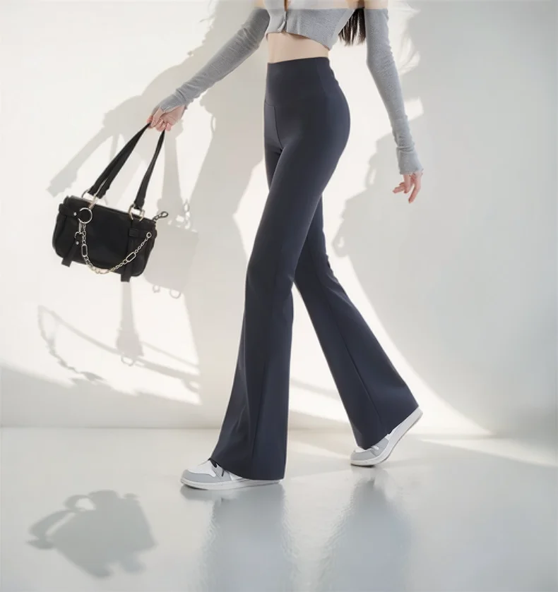 طماق النساء أربعة مواسم نمط اقتصاص أحدث رمادي فاتح نمط Harajuku الأخضر الترفيه شريط الطباعة الصوف مبطن Mujer #5