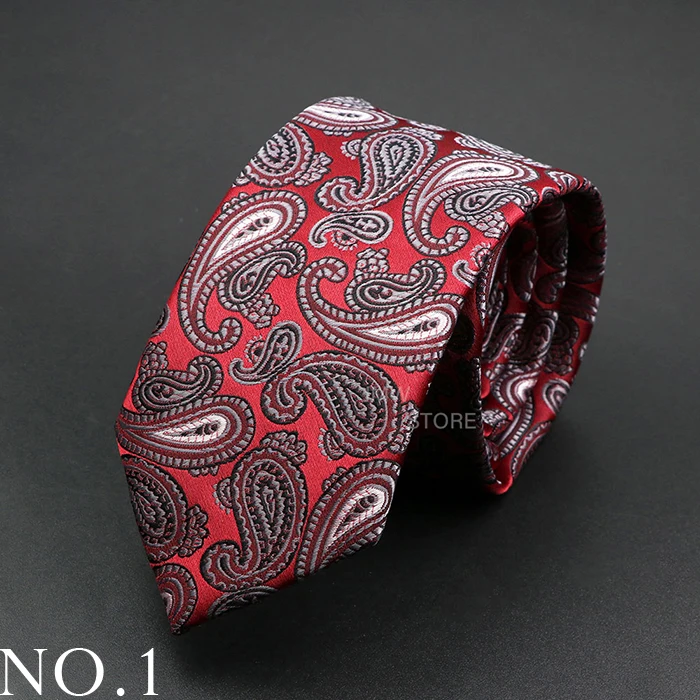 Neue Design Hochzeit Männer Krawatte Grau Braun Grün Paisley Blume Krawatten Männer Business Dropshipping Bräutigam Kragen Zubehör Geschenk – Detail 1