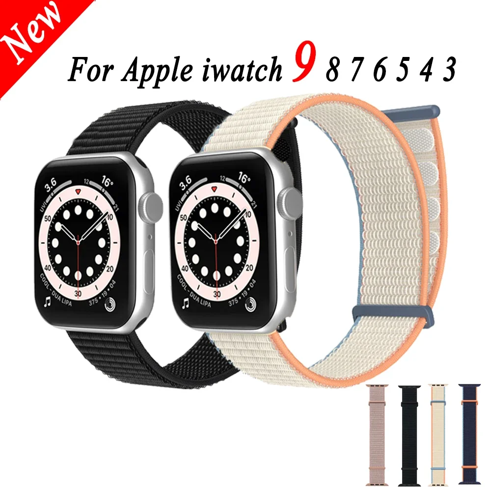 Fashion Sport Strap For Apple Watch Band 44mm 40mm 45mm 41mm 49mm Nylon Bracelet For iWatch Series 8 Ultra SE 7 6 5 Accessories