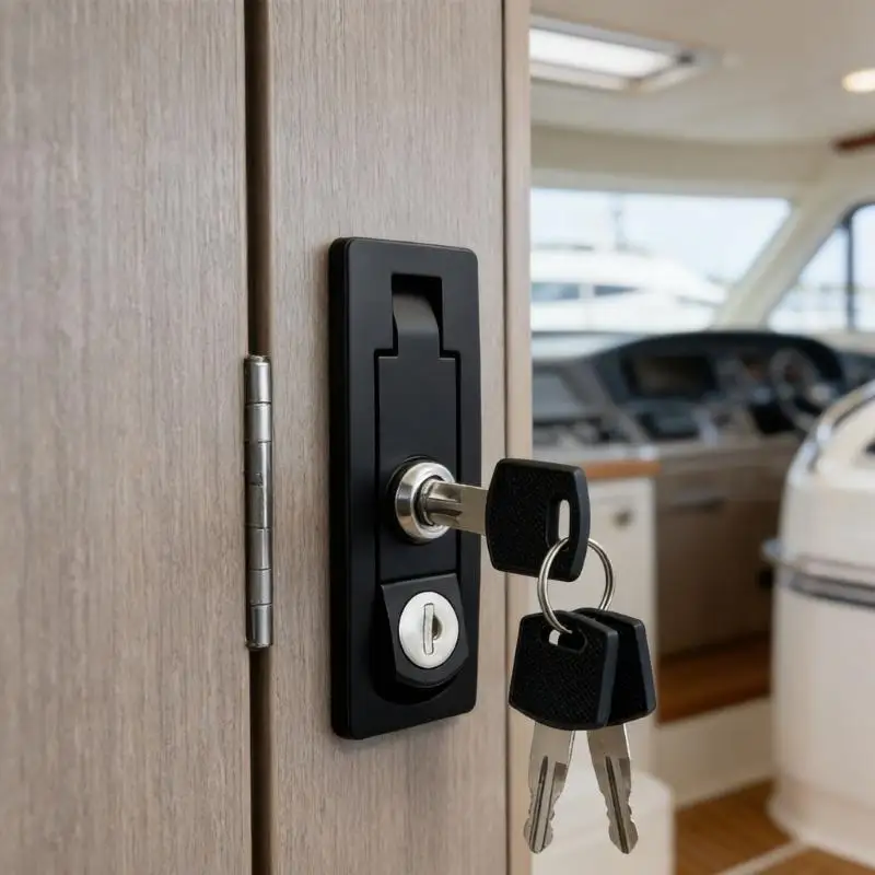 Modern Design Recreational Vehicle Cabinet Lock Latches Crafted From Metal Material For Reliable Door Lock