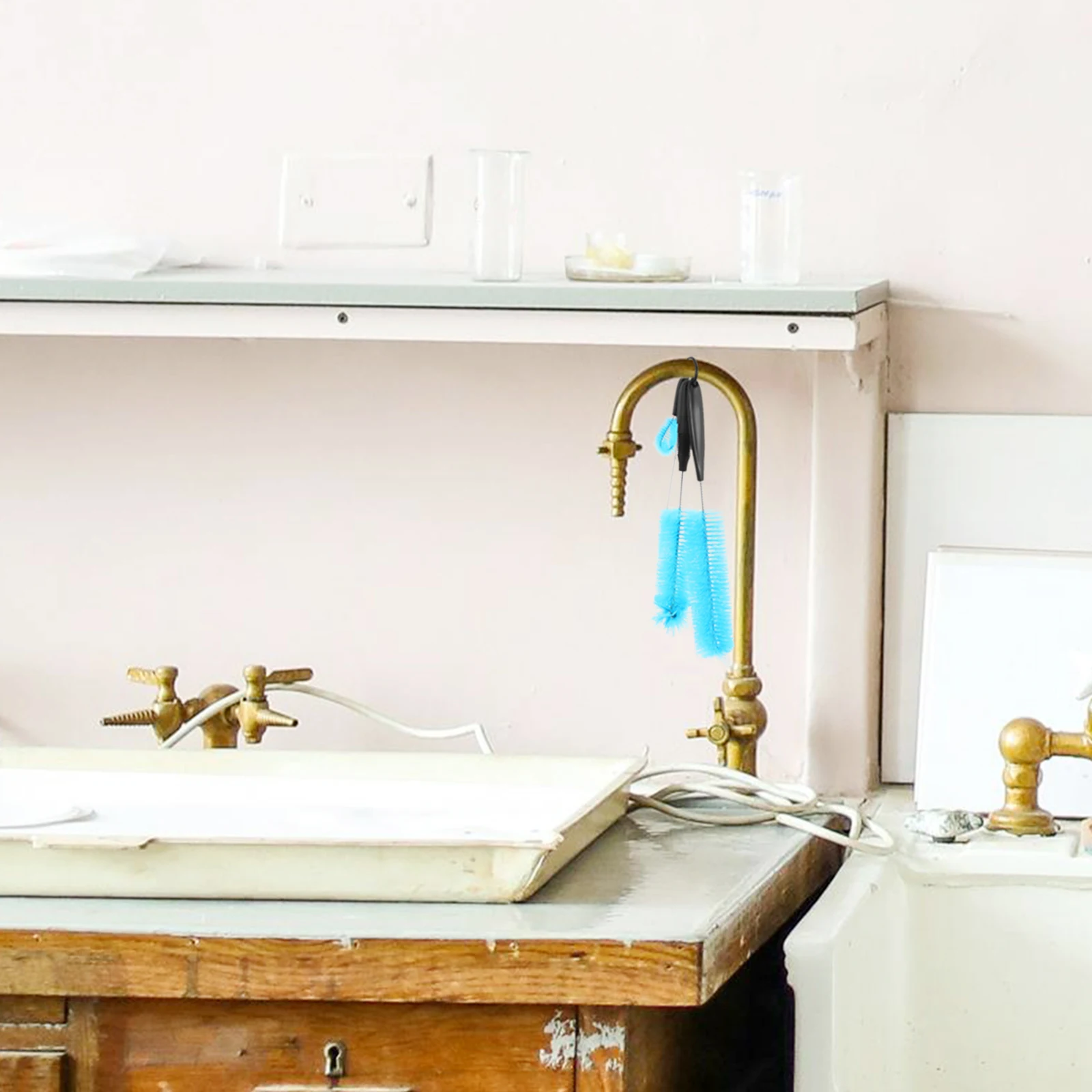 

4Pcs Bottle Brush Long Handle Nylon Stainless Steel Cup Cleaning Brush Water Bottle Scrubber Glass Jar Cleaner