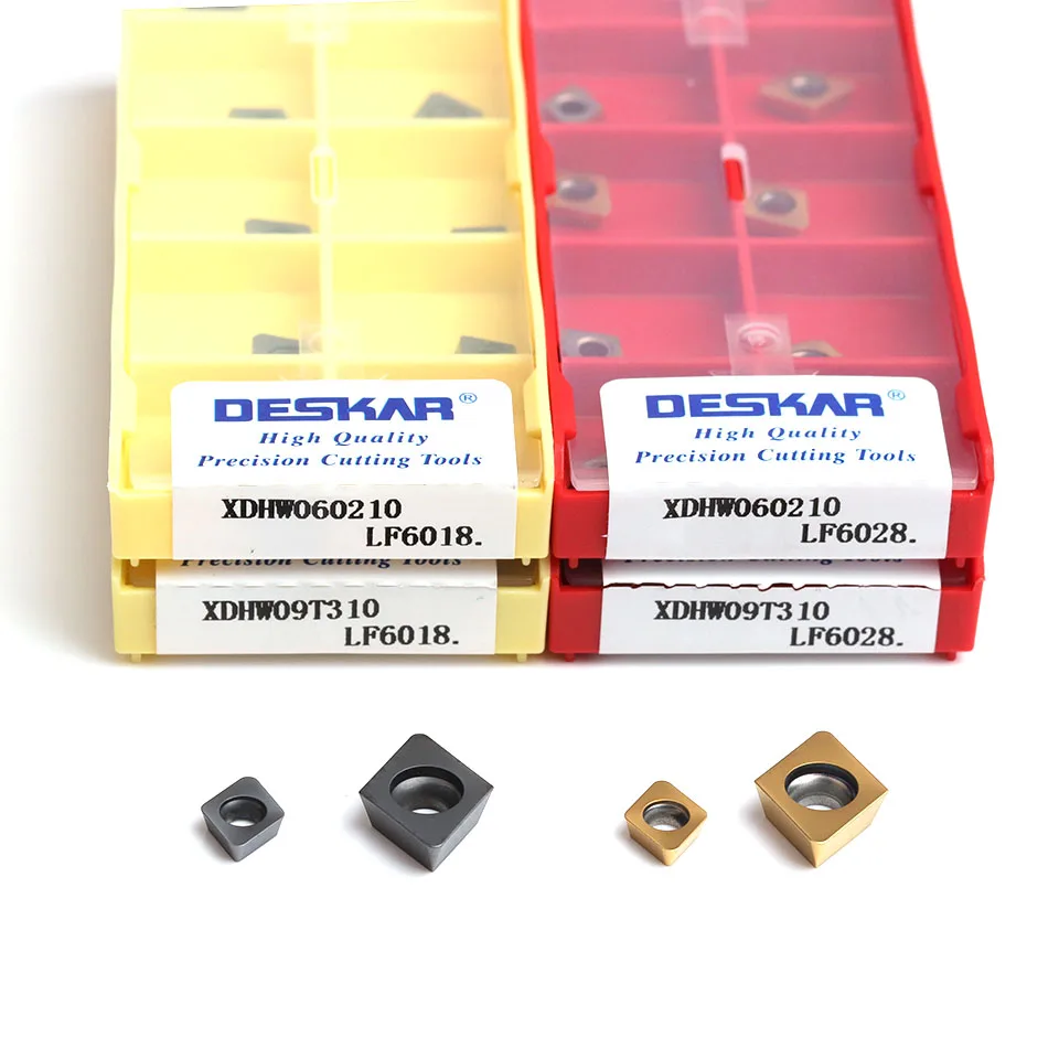 DESKAR XDHW09T310 XDHW060210 LF6018 LF6028 100% الأصلي قاطعة المطحنة أداة آلة خرط تعمل بالتحكم الرقمي بواسطة الحاسوب كربيد إدراج قاطعة المطحنة إدراج